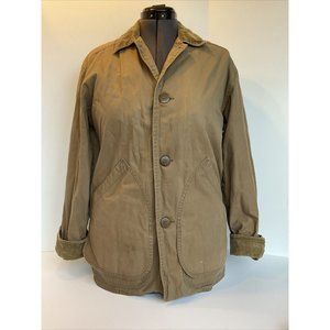 Vintage 1990’s J. Crew Women’s XS Field Jacket Coat Green Label Corduroy Cuff